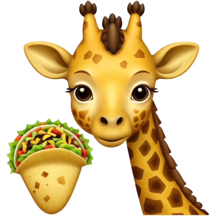 taco eating giraffe emoji