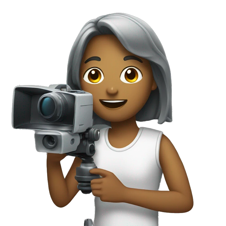Una persona con una cámara grabando  emoji