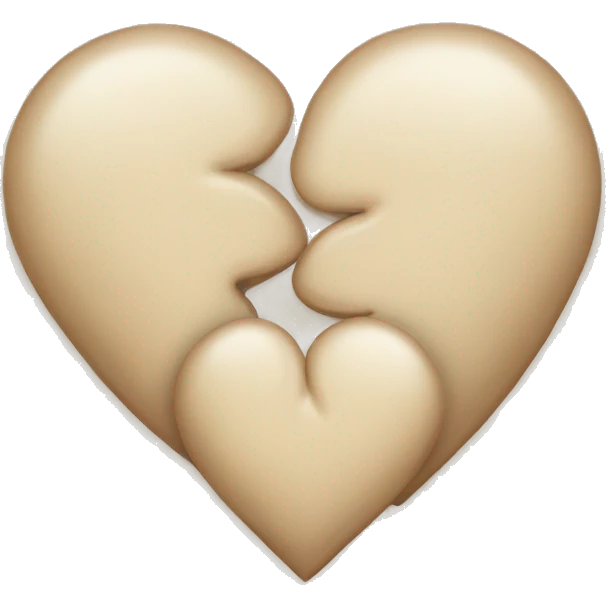 two beige heart similar to this: 💕 one small one big emoji