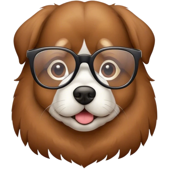 dog whit glasses emoji