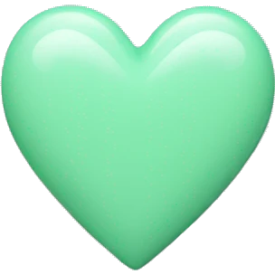 Heart mint green emoji