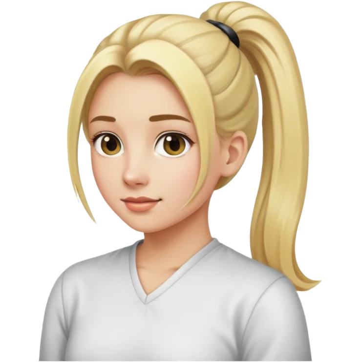 ragazza bionda con la coda  emoji