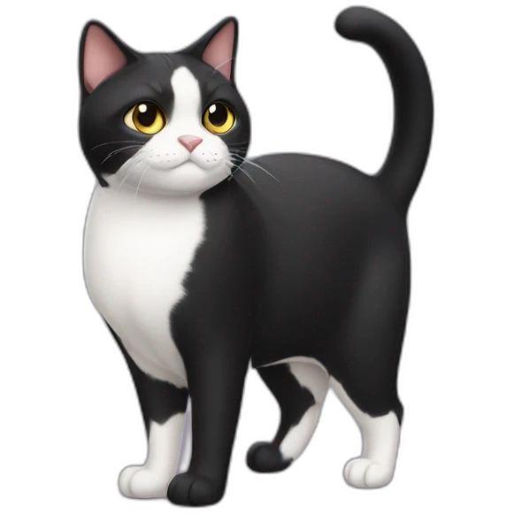 chonky tuxedo cat emoji