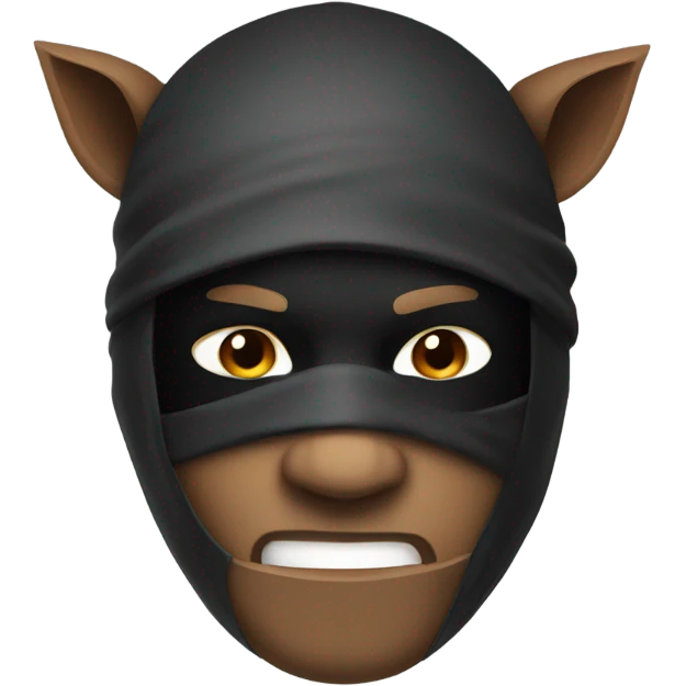 Ninja wearing a boar mask emoji
