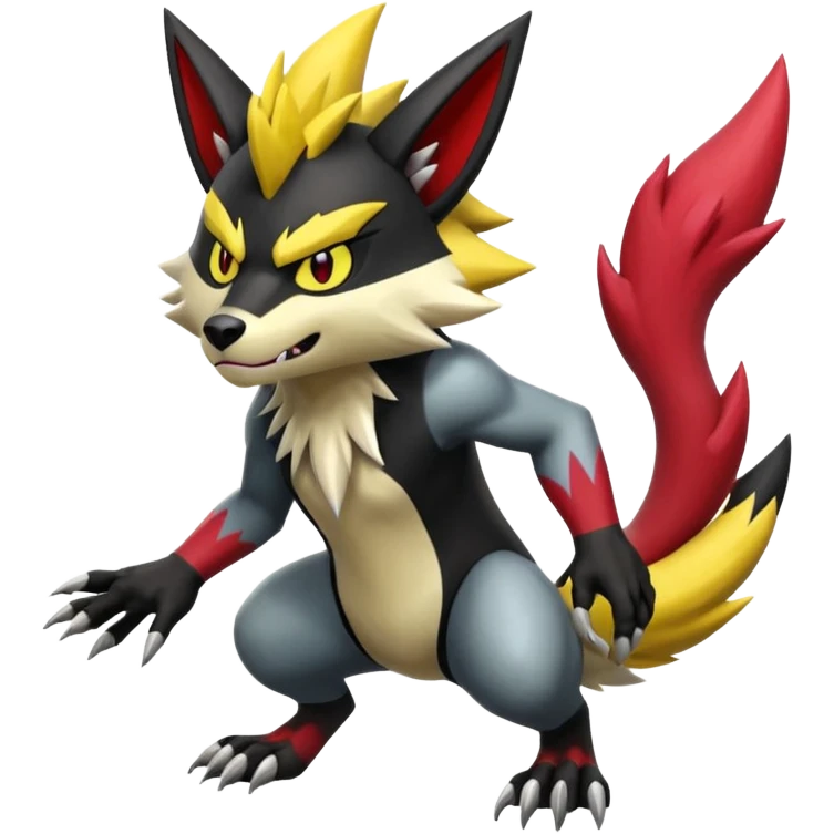 Zeraora-Zangoose-Obstagoon-fusion emoji