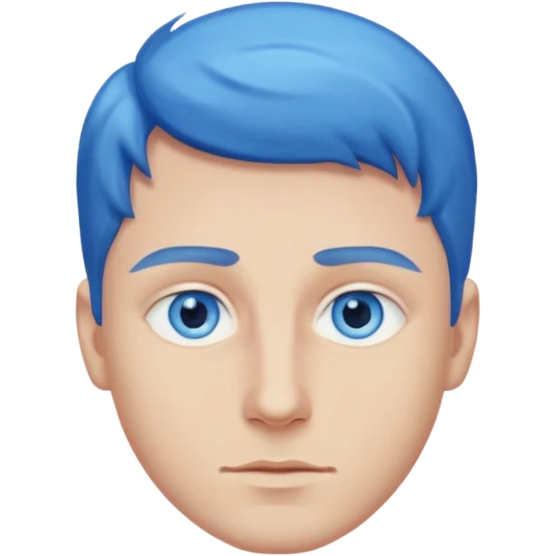 hold men blue eyes, art painting  emoji