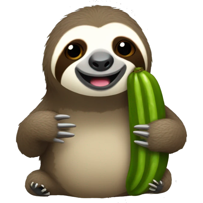 Sloth eating a pickle  emoji