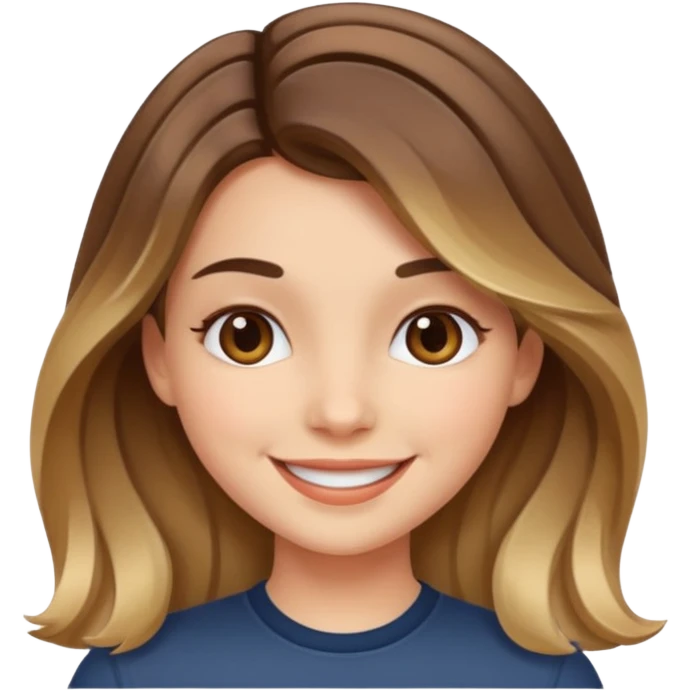 girl with balayage hair emoji emoji