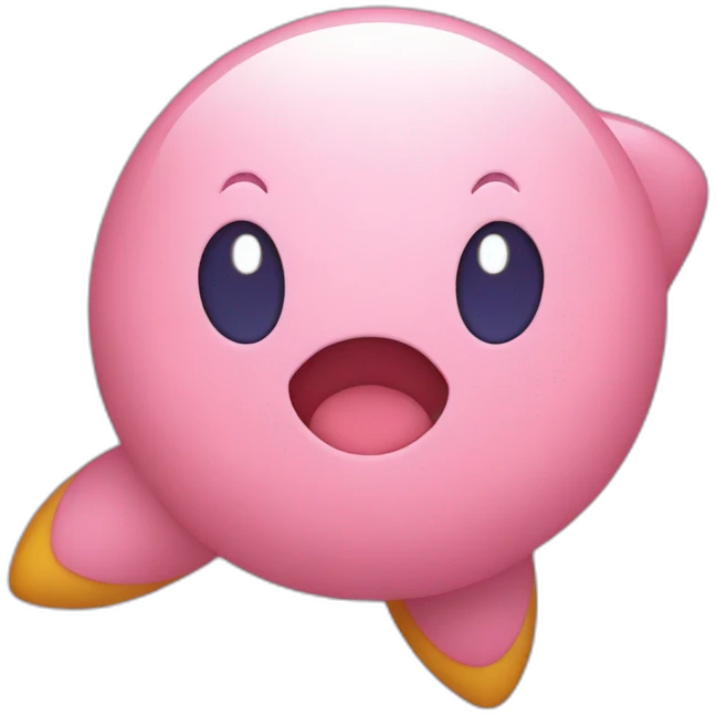 Kirby sur un étoil emoji