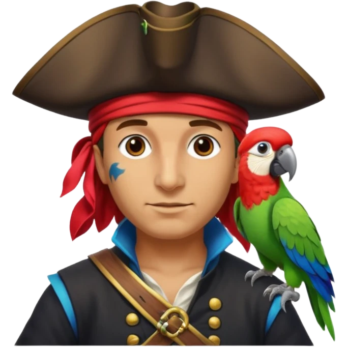 pirate and parrot emoji