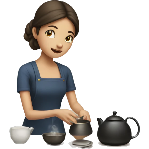 Girl making tea emoji