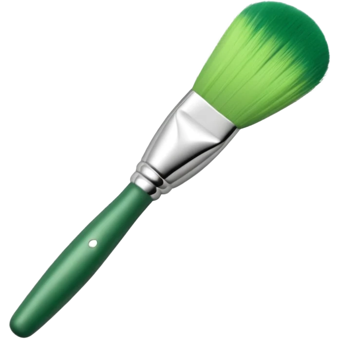 Green make up brush emoji