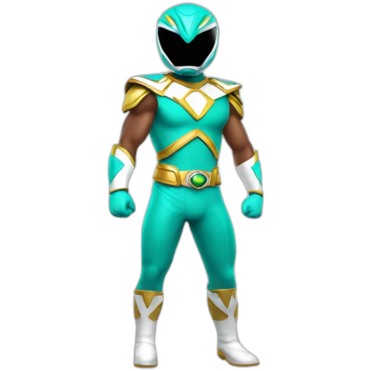 turquoise power ranger full body emoji