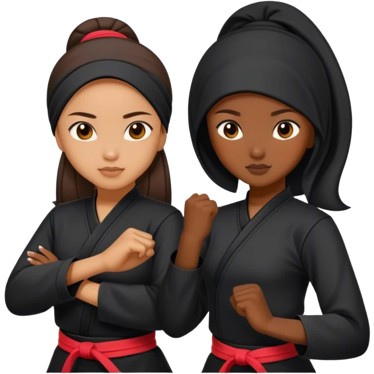 Two Indonesian Pencak silat girls  emoji