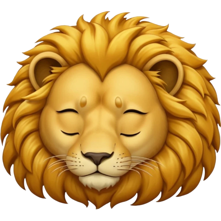 Sleeping lion emoji