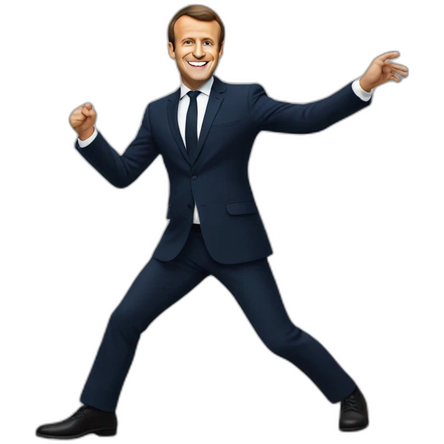 Emmanuel Macron dansant emoji