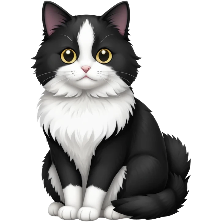 Tuxedo cat emoji