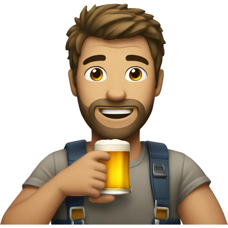 Guy drinking beer emoji