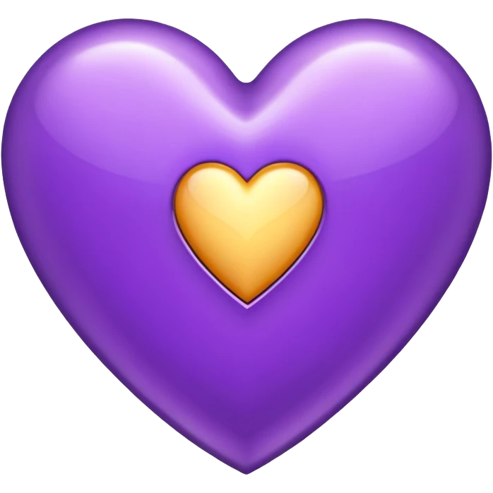 The Letter “T” inside a Purple Heart emoji