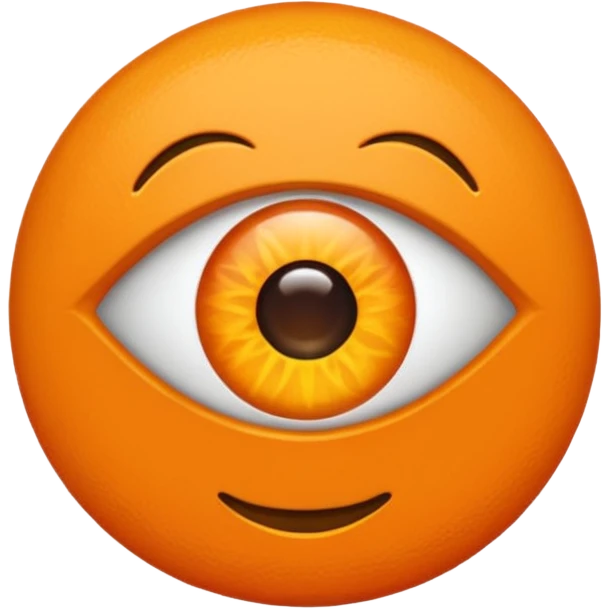 Ojo turco color naranja turco en color naranja emoji