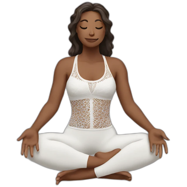 downfacing yoga lace emoji