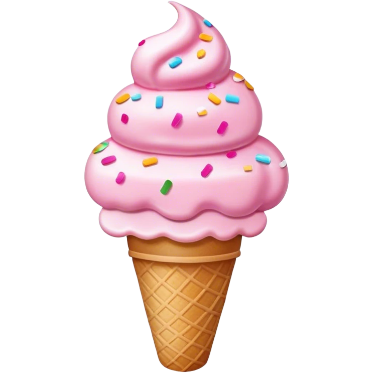 pink confetti ice cream emoji