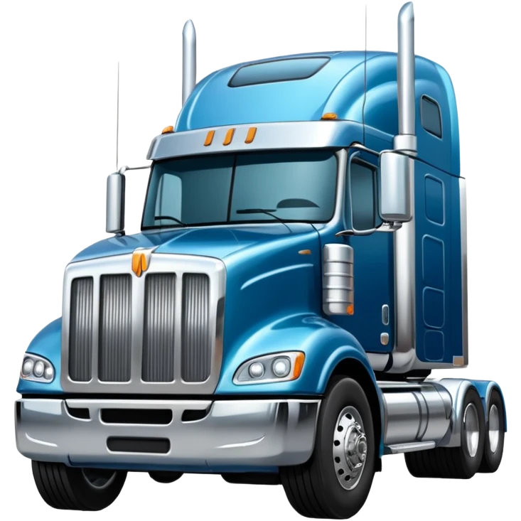 18 wheeler truck peterbelt big body facing me  emoji