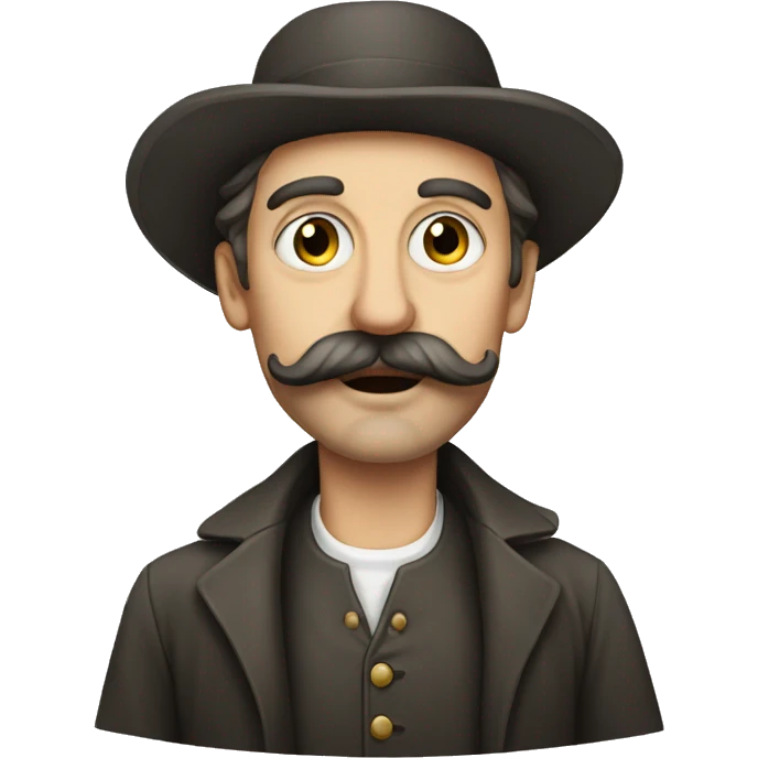 Austrian man with moustache who draws art emoji