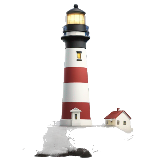 Lighthouse w/guiding light emoji