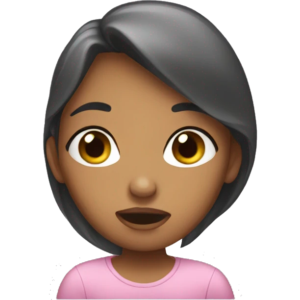 whispering girl emoji  emoji