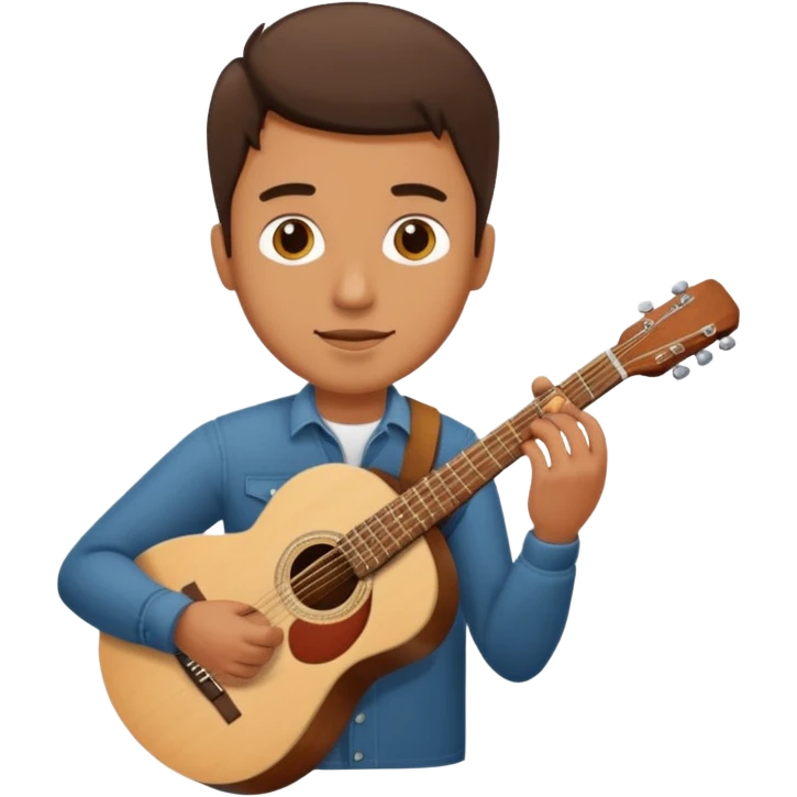 man holding guitar emoji