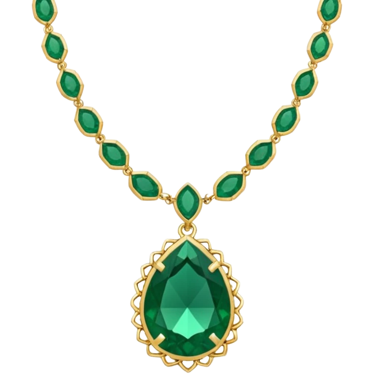 emerald necklace with clasp emoji