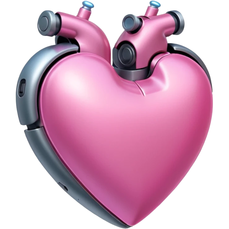pink robotic heart emoji