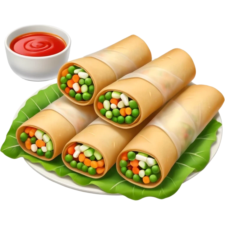One Thai uncooked spring roll emoji