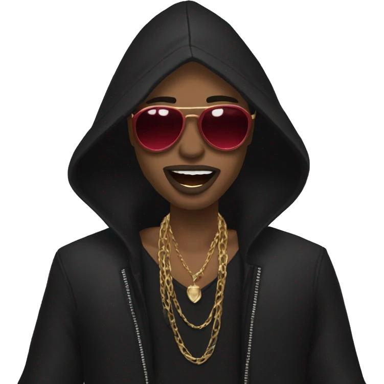 matuê trap singer, with a vampire outfit. emoji