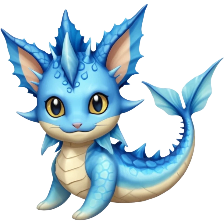 Elfish Unique Torterra-Vaporeon-feline emoji