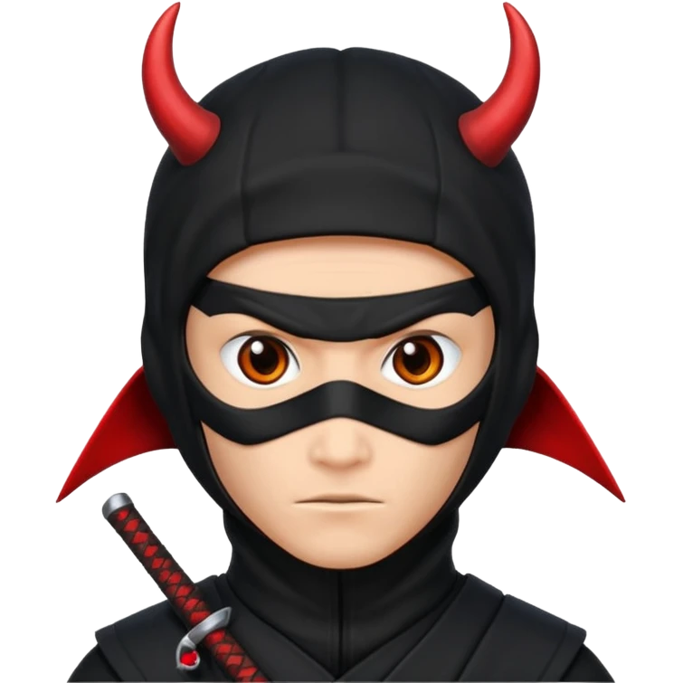 Un ninja con cuernos del diablo  emoji