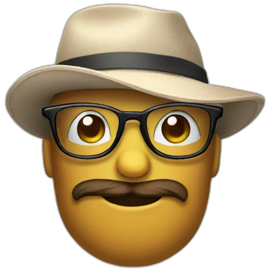 Hat and glasses emoji