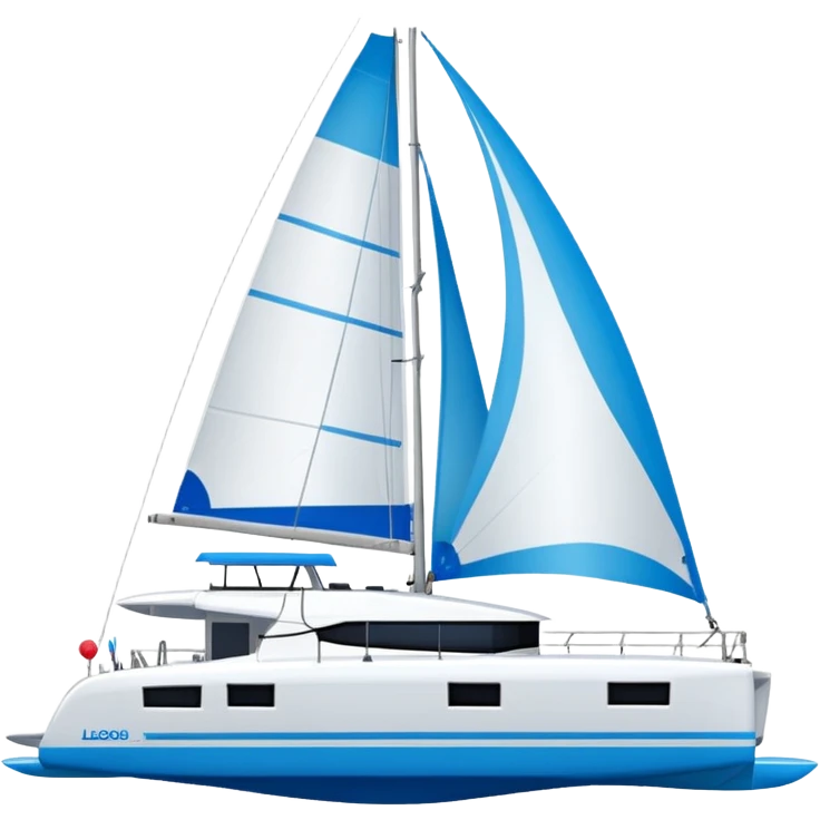 lagoon 43 catamaran facing to the right emoji