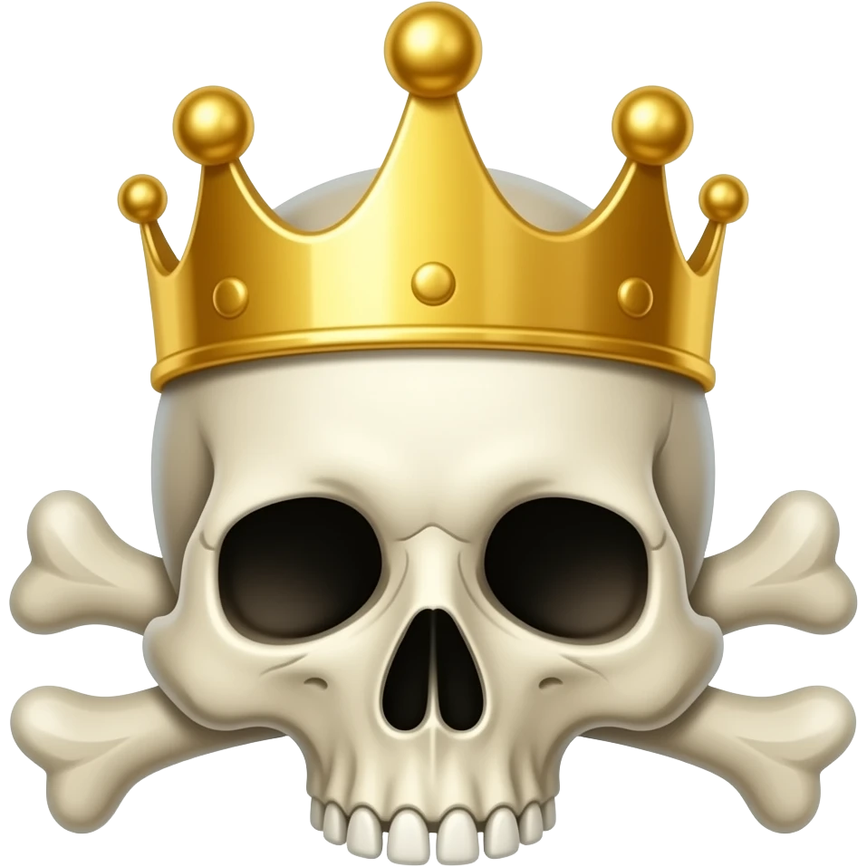 Skull crown emoji