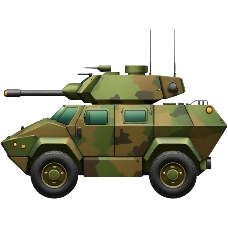 generate an ultra realistic armored vehicle emoji