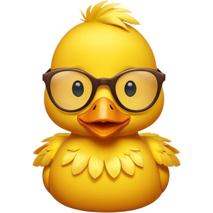 dame un pato amarillo con lentes de sol emoji
