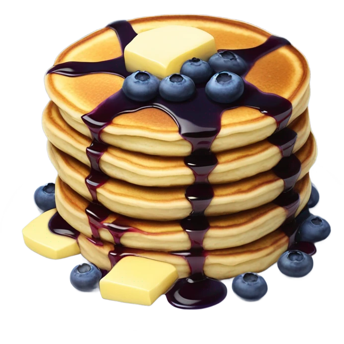 Blueberry pancake emoji