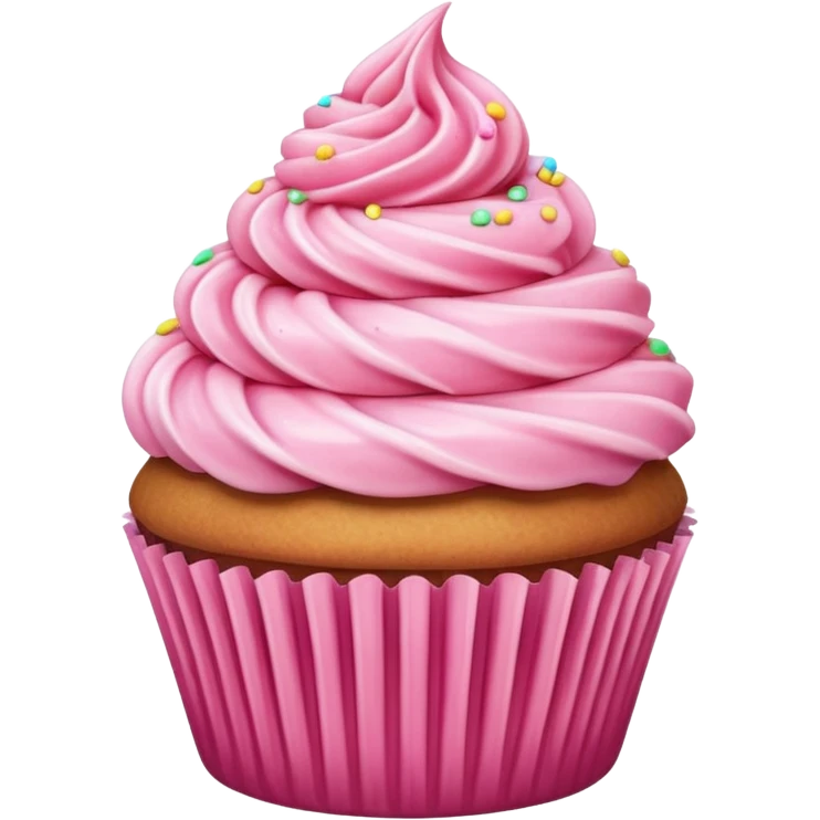 Cupcake with pink icing emoji
