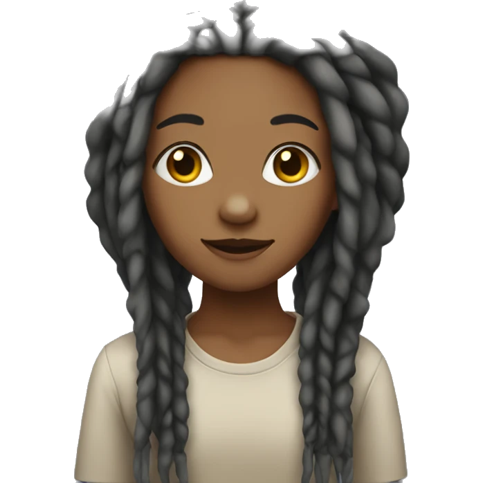 girl with dreadlocks emoji