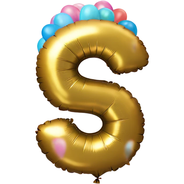 Birthday Balloon with number 8 emoji