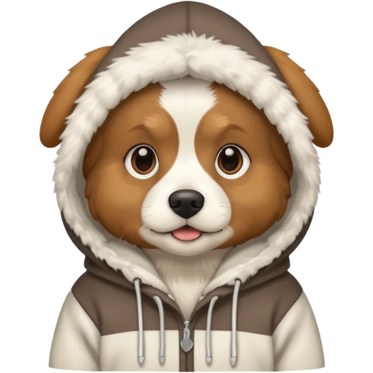 Dog wearing a hoodie  emoji