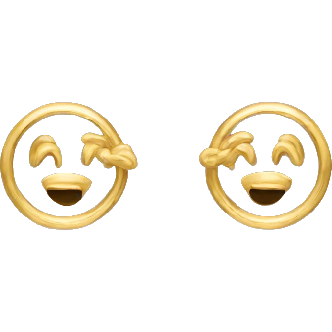 Gold earrings  emoji
