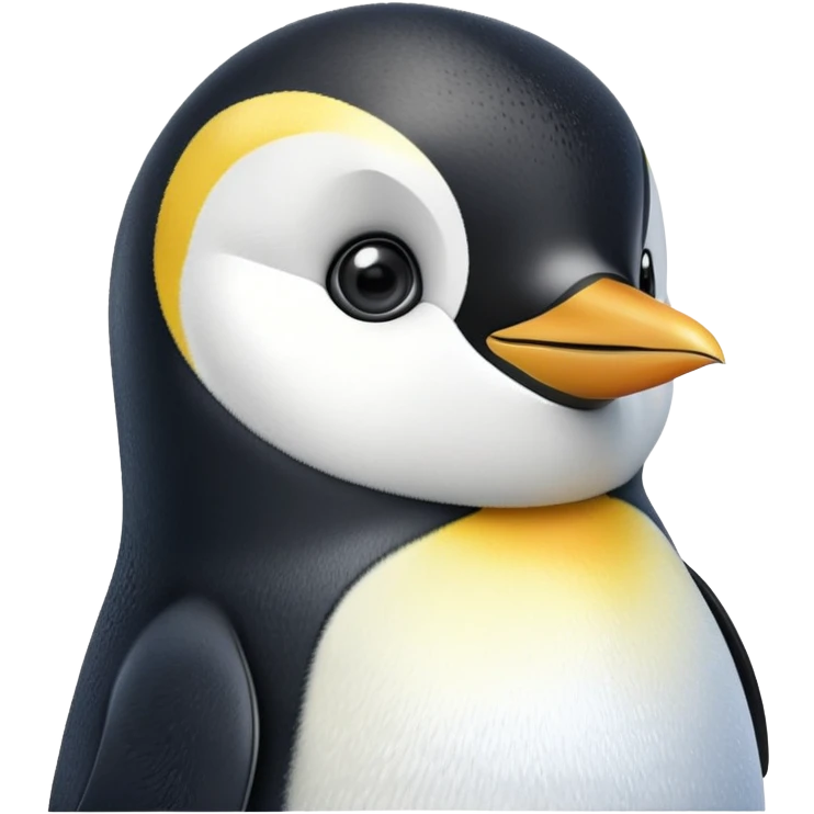 cinematic-adult-emperor-penguin-portrait-emoji,-head-tilted-playfully-and-inquisitively,-with-glossy,-pristine-plumage,-sparkling-eyes-filled-with-curiosity,-simplified-yet-irresistibly-adorable-features, black face emoji