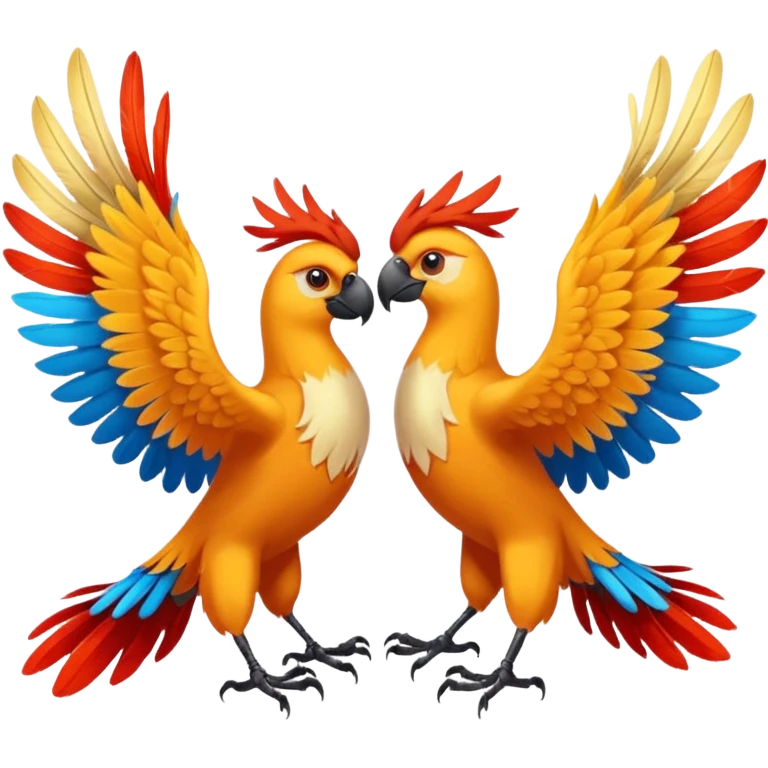 fight between two birds  emoji